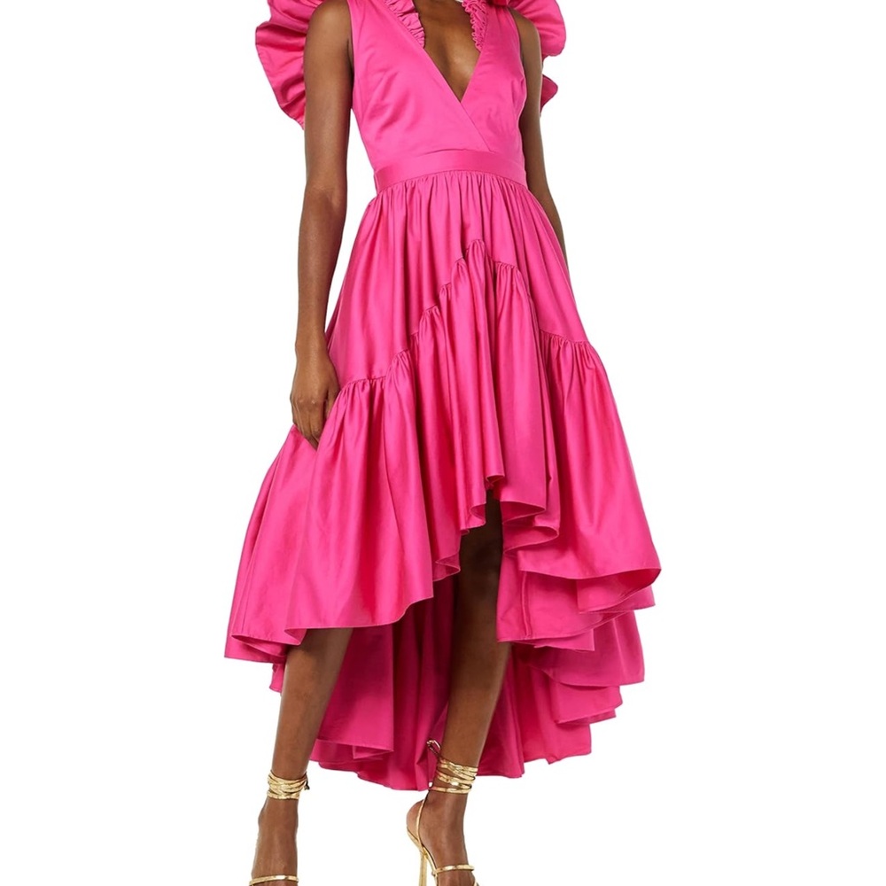 Elegant Pink High Low Dress
